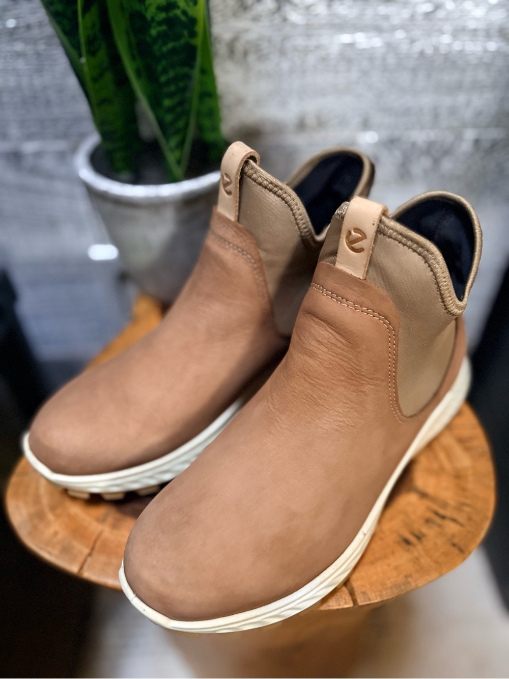 Ecco | ExoStrike Yak Leather Pull-On Chelsea Boots - Women's 37 / 6-6.5, Taupe